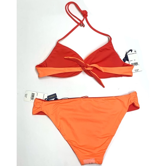 POLO Ralph Lauren Orange and Red Reversible Bikini - Picture 14 of 16